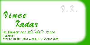 vince kadar business card